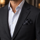 Shadow Checkerboard Silk Pocket Square — product photograph 4