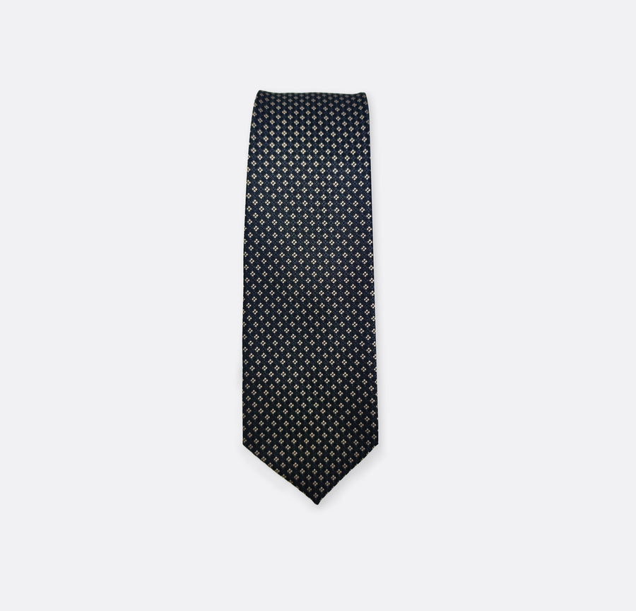 Smoky Black Mini Checkered Smart Neck Ties - Neckties | Monzoro Pakistan
