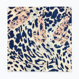 Snow Leopard pocket square — full flat product.