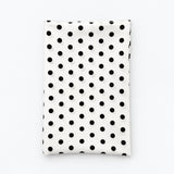 Snow White Base Polka pocket square — folded product.