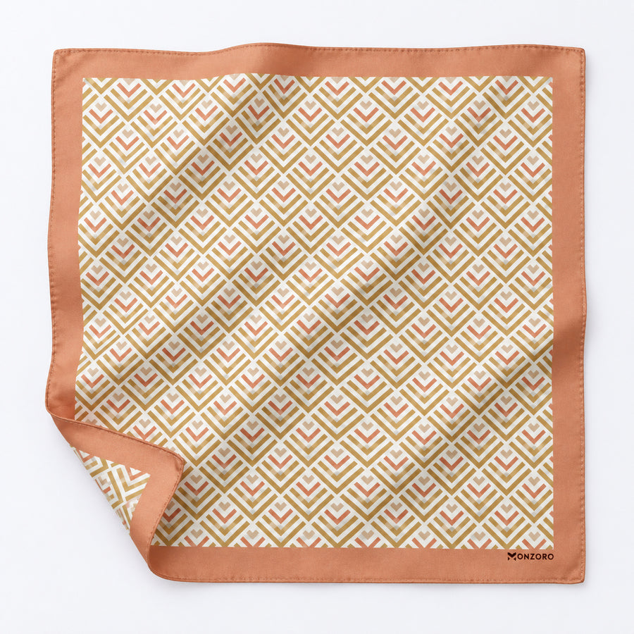 Textura Art pocket square — unfolded studio detail.