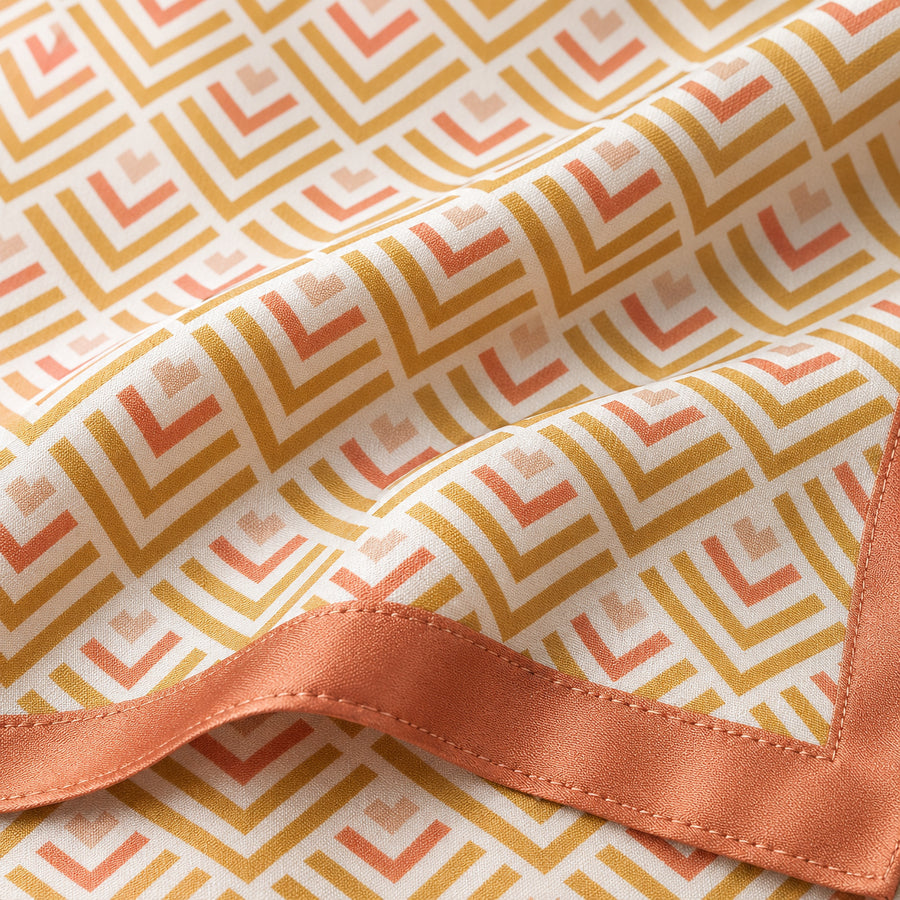 Textura Art pocket square — fabric and design close-up.
