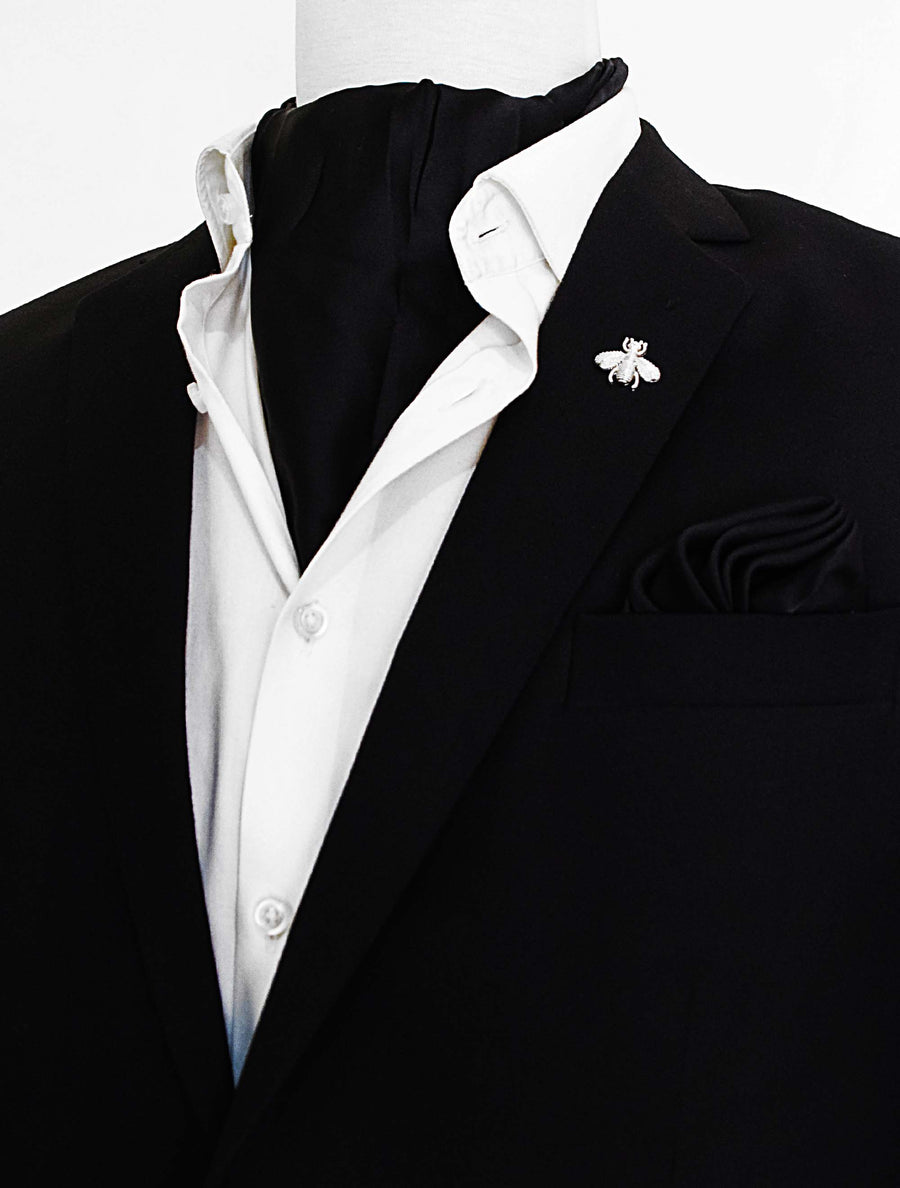 The Black Matter Silk Ascot Set - Combo Sets | Monzoro Pakistan