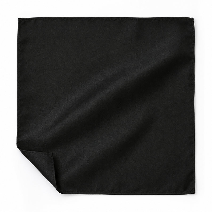 The Black Matter pocket square — unfolded studio detail.