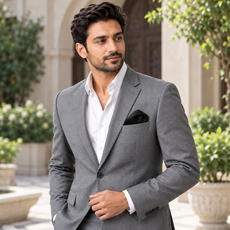 The Black Matter pocket square — outdoor lifestyle.