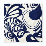 The Blue Chronicles pocket square — full flat product.
