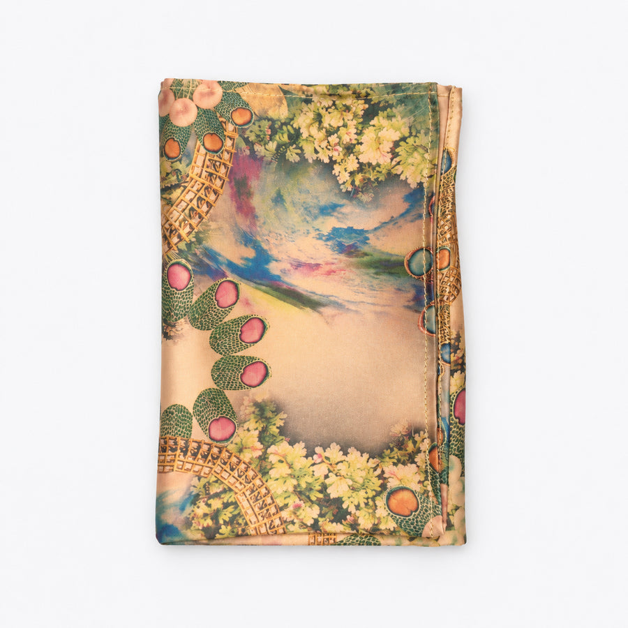 The Colour Trip pocket square — folded product.