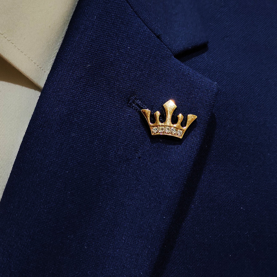 The Crown Golden Metal Lapel Pin - Lapel Pins | Monzoro Pakistan
