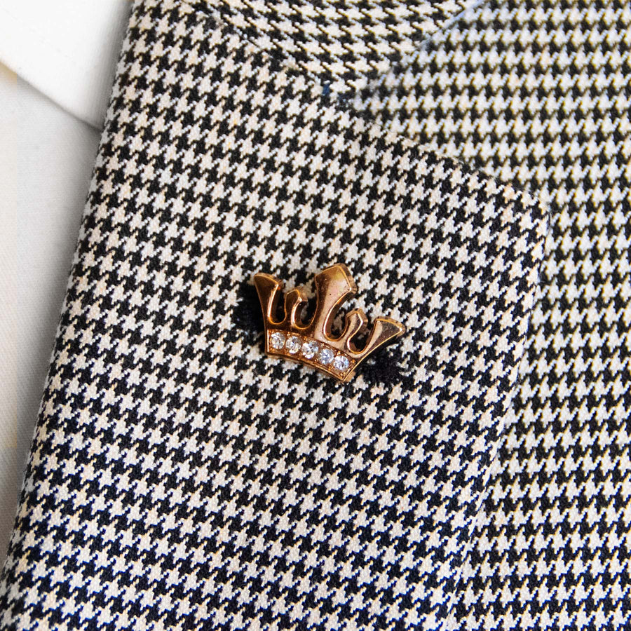 The Crown Golden Metal Lapel Pin - Lapel Pins | Monzoro Pakistan