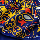 Traditional Ethnic pocket square — fabric and design close-up.