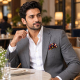 Traditional Ethnic pocket square — restaurant lifestyle.