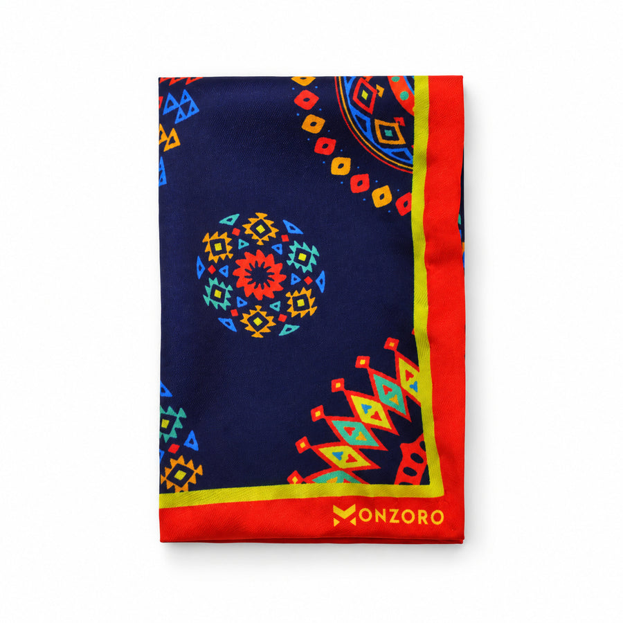 Truck Art Ethnic pocket square — folded product.