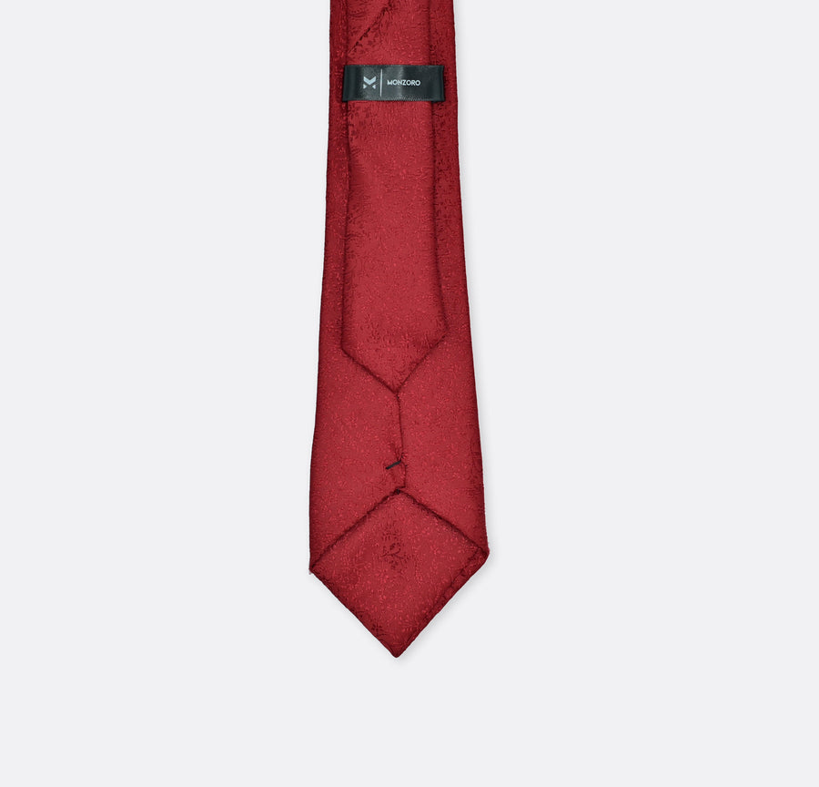 True Red Self Tie - Neckties | Monzoro Pakistan