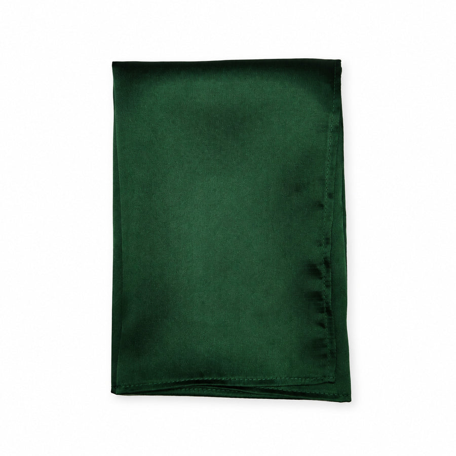 Deep Green pocket square — folded product.