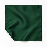 Deep Green pocket square — unfolded studio detail.