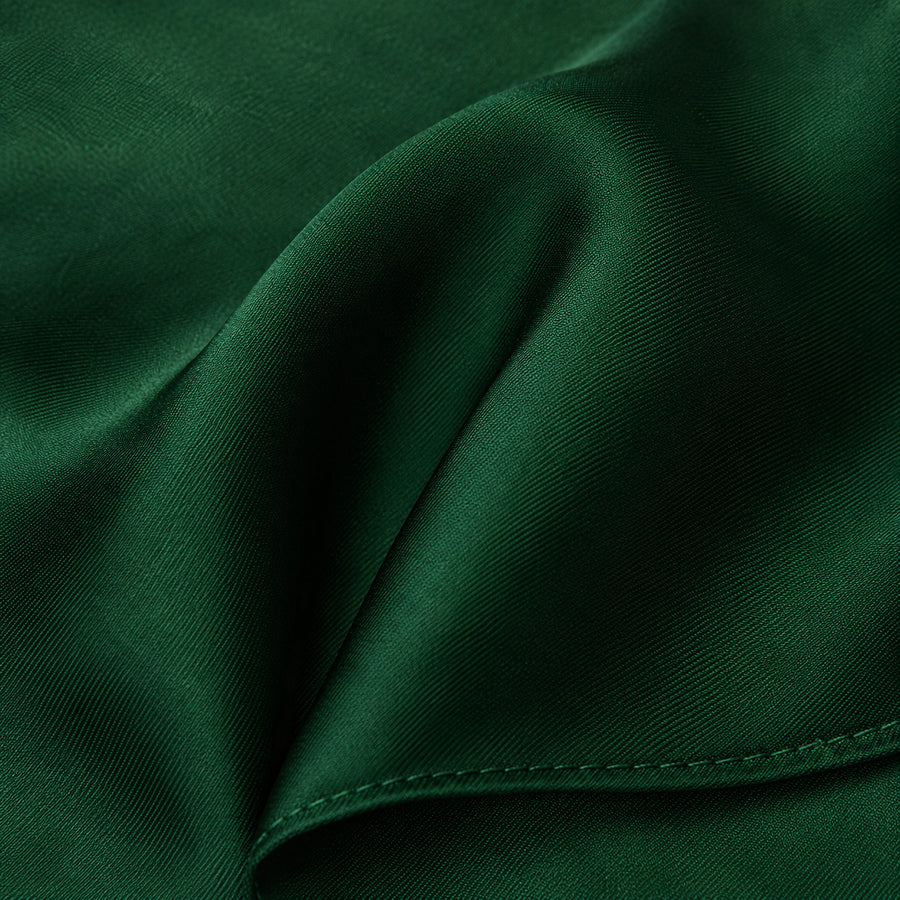 Deep Green pocket square — fabric and design close-up.