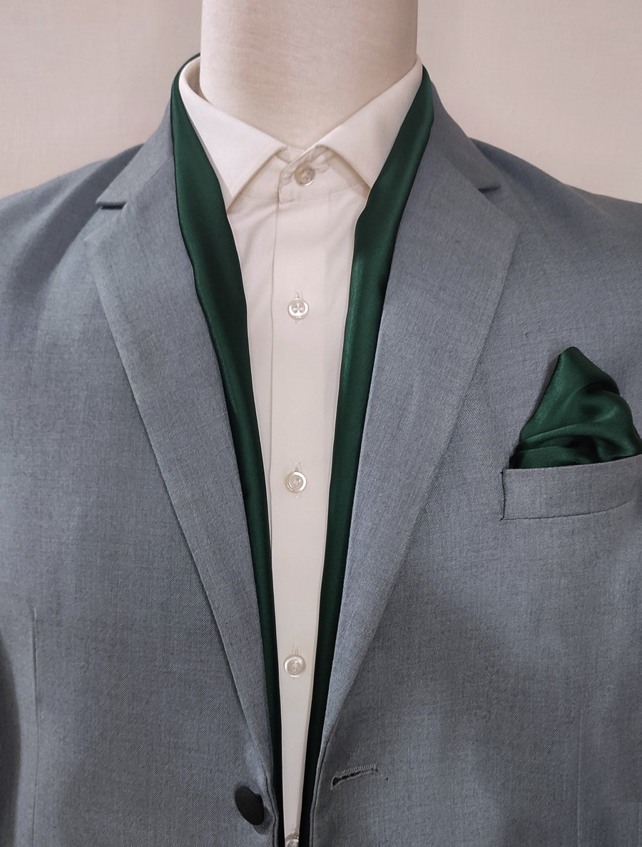 Turquoise Green - Silk Scarf & Pocket Square Set - Combo Sets | Monzoro Pakistan