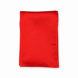 Valentine Red pocket square — folded product.