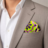 Weaving Pattern pocket square — light jacket · wearing detail.