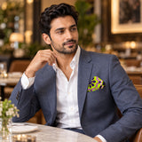 Weaving Pattern pocket square — restaurant lifestyle.