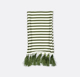 White & Green Stripes Silk Men Scarves - Silk Scarves | Monzoro Pakistan