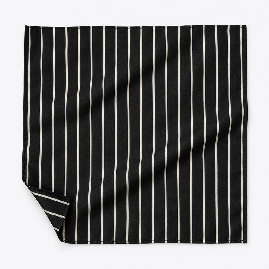 White Cane Crow pocket square — unfolded studio detail.