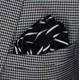 White Cane Crow - Silk Pocket Square - Pocket Squares | Monzoro Pakistan