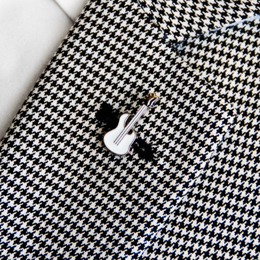 White Guitar - Lapel Pins - Lapel Pins | Monzoro Pakistan