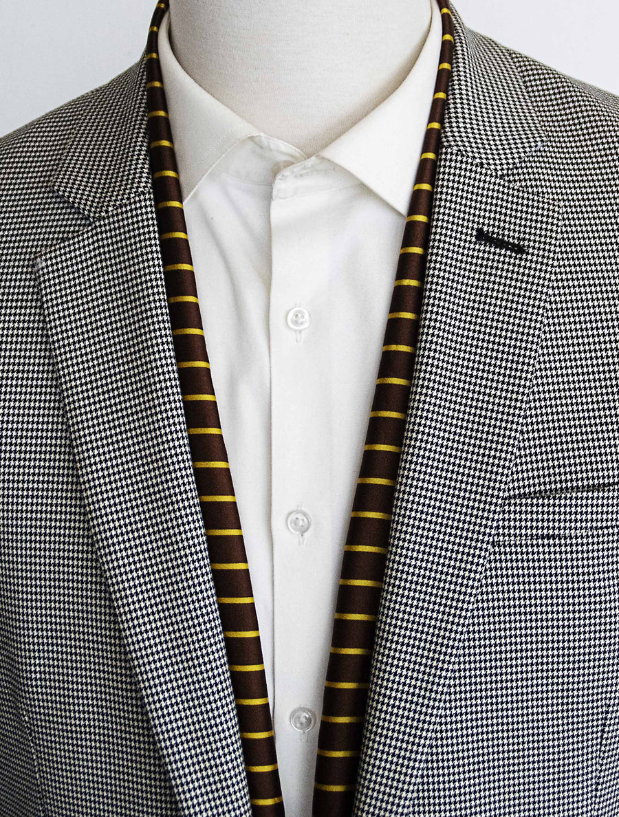 Yellow Cane Hazel Silk Men Scarves - Silk Scarves | Monzoro Pakistan