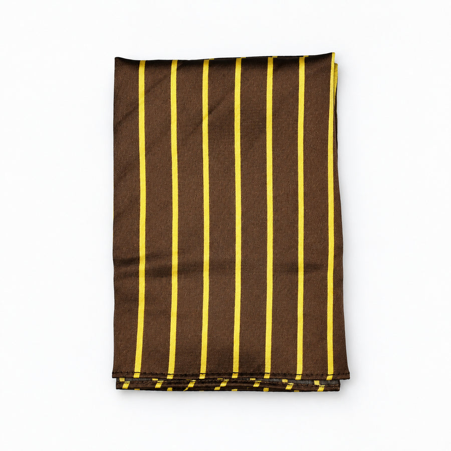 Yellow Cane Hazel pocket square — folded product.