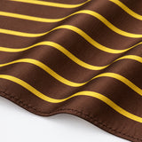 Yellow Cane Hazel pocket square — fabric and design close-up.