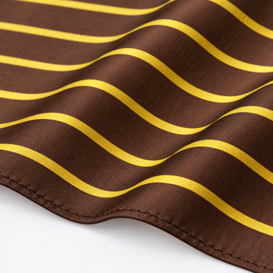 Yellow Cane Hazel pocket square — fabric and design close-up.