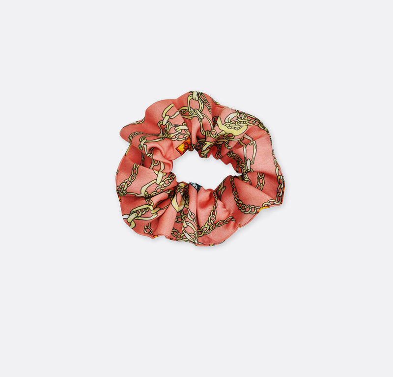 CURB AND LINK CHAIN ART - SILK Scrunchies