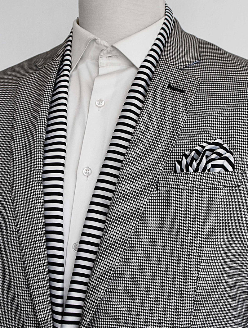 Retro Run Silk Scarf & Pocket Square Set