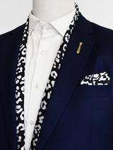 BLACK AND WHITE LEOPARD SILK SCARF Set