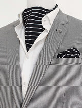 White Cane Crow - Silk Ascot & Pocket Square Set