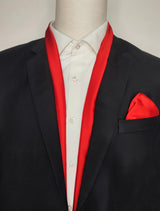 Valentine Red - Silk Scarf & Pocket Square Set - Combo Sets | Monzoro Pakistan