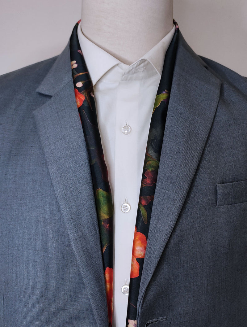 THE BLACK GARDEN - SILk men scarves