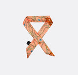 Curb and link chain art - silk twilly scarves