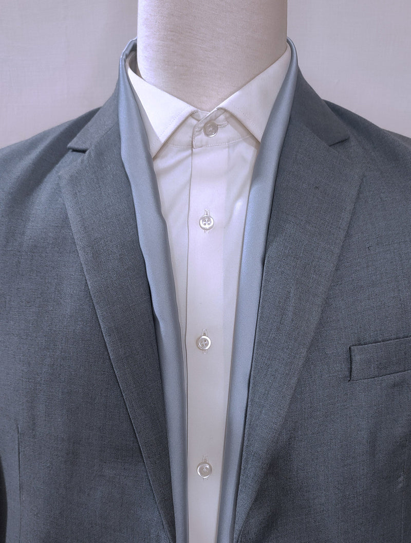 METALLIC GREY - SILK Scarves