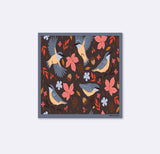 Winter Birds and Autumn Leaves - Silk Pocket Square