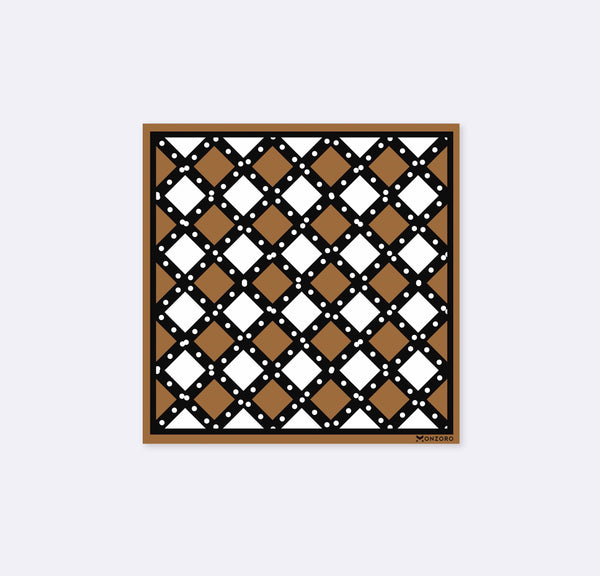 White Round Vector Design - Silk Pocket Square