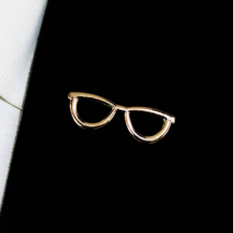Golden EyeGlasses Lapel Pins