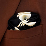 Black and White Jumbo Polka Dots - Silk Pocket Square