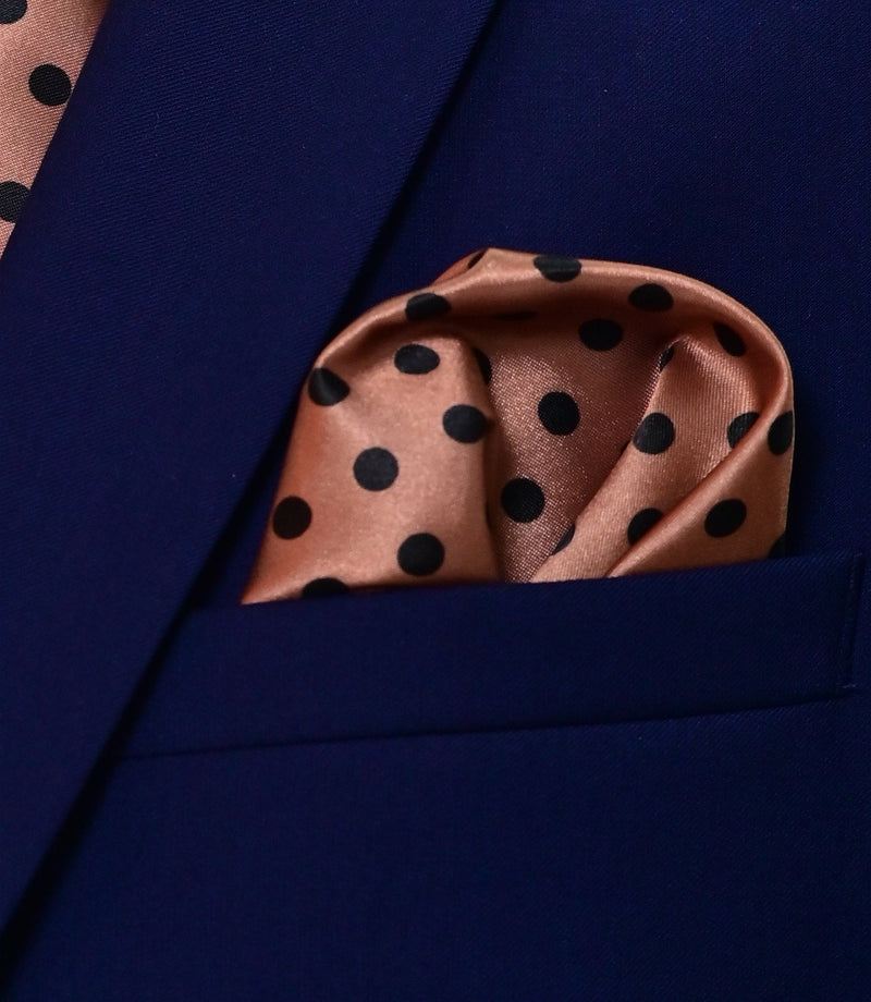 Coral Sands Polka Dot - Silk Pocket Square