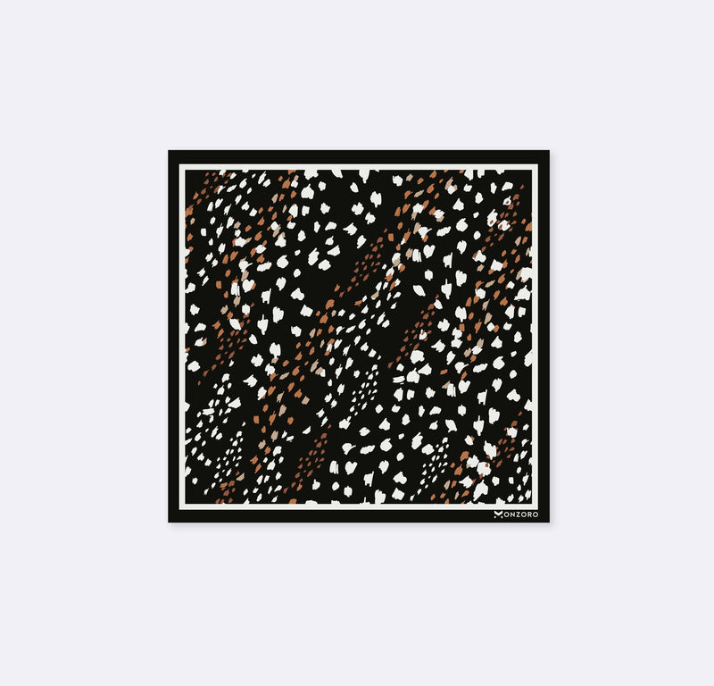 Winter Black Pattern - Silk Pocket Square