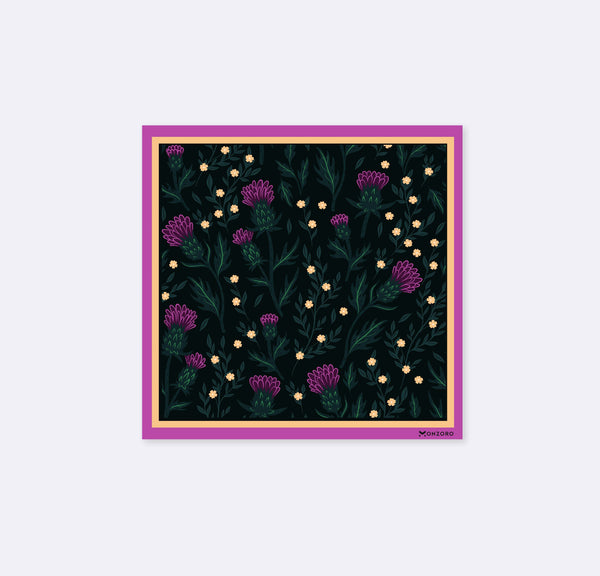 Scottish Thirstle Vector Art - Silk Pocket Square