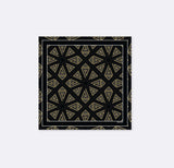 BLACK & GOLD GEOMETRIC - SILK POCKET SQUARES