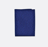 Navy Blue Self Tie & Pocket Square Set