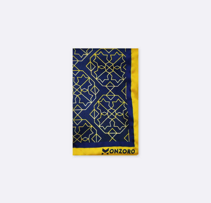 Navy and Gold Rugs - Silk Pocket Square